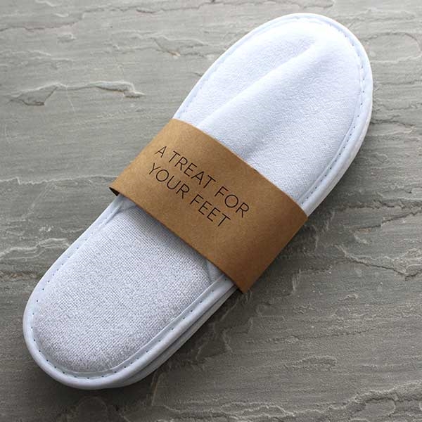 Paper Wrapped Hotel Slippers